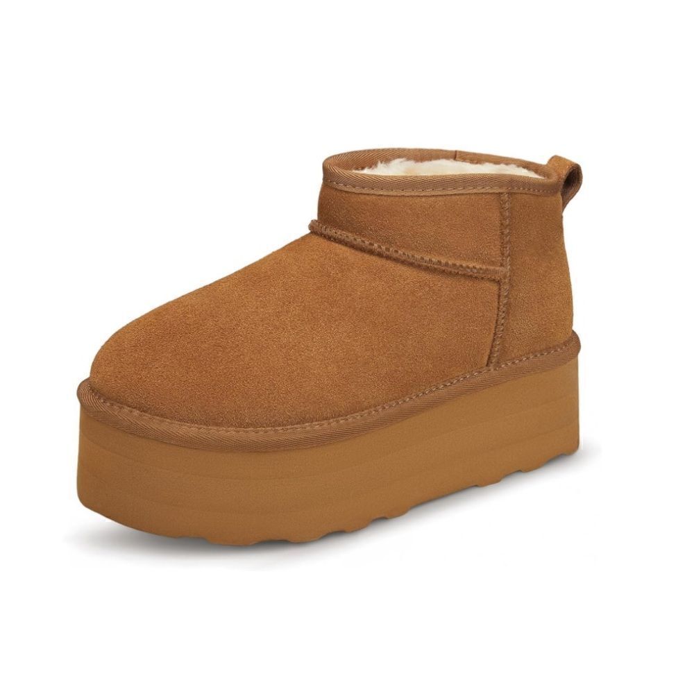 Platform Booties Suede Memory Foam - Picture 4 of 4